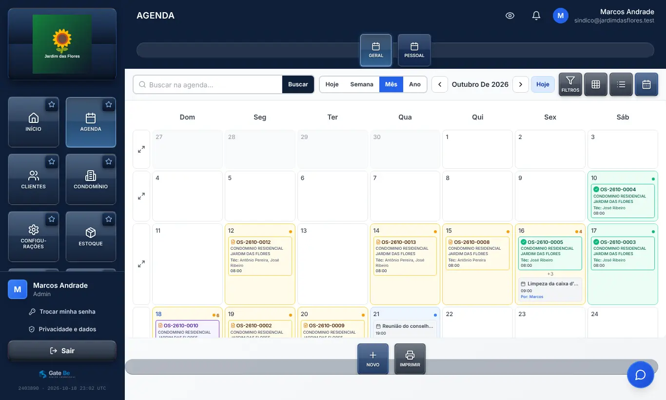 Agenda do mês